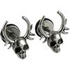 Mono orecchino in acciaio Skull&Deer Antlers - ARGENTO/ACCIAIO