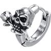 Mono orecchino in acciaio Skull&Rose - ARGENTO/ACCIAIO