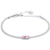 MARLU' Bracciale catena snake con zircone baguette - ZIRCONE ROSA