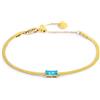MARLU' Bracciale catena snake con zircone baguette - TOPAZIO