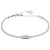 MARLU' Bracciale catena snake con zircone baguette - ZIRCONE BIANCO