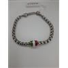 MARLU' Bracciale catena tricolore - ARGENTO/ACCIAIO