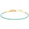 MARLU' Bracciale con perline a tubo turchesi ed ematite - DORATO