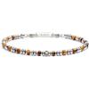 MARLU' Bracciale con rondelle in pietra ed elementi in ematite - ARGENTO/ACCIAIO