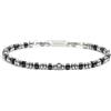 MARLU' Bracciale con rondelle in pietra ed elementi in ematite - ARGENTO/ACCIAIO
