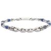 MARLU' Bracciale con sodalite a rondelle e catena marine - ARGENTO/ACCIAIO