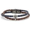 MARLU' Bracciale cuoio incrociato - MULTICOLOR