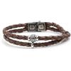 MARLU' Bracciale cuoio incrociato - MARRONE