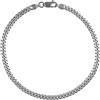 MEDUSA BRACCIALE DA UOMO A MAGLIA CUBANA IN ARGENTO 925 - 4MM X 22CM - ARGENTO/ACCIAIO