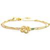 MARLU' Bracciale doppia catena con serpente e zircone - DORATO