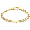 MARLU' Bracciale doppia catena snake e grumetta con sfere - DORATO