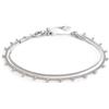 MARLU' Bracciale doppia catena snake e grumetta con sfere - ARGENTO/ACCIAIO