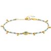 MARLU' Bracciale elementi di ematite sfacetttata con occhio centrale - DORATO