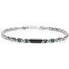 MARLU' Bracciale elementi in pietra ed elementi in ematite catena box - VERDE