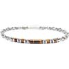 MARLU' Bracciale elementi in pietra ed elementi in ematite catena marine - MARRONE