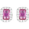 MEDUSA ORECCHINI IN ARGENTO 925 - BAGUETTE COLORATA - FUCSIA