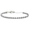 MARLU' Bracciale ematite cubica - ARGENTO/ACCIAIO