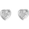 MEDUSA Orecchini in argento 925 con cuori di zirconi bianchi. -
