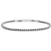 MARLU' Bracciale ematite sfaccettata e liscia - ARGENTO/ACCIAIO