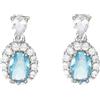 MEDUSA ORECCHINI KATE IN ARGENTO 925 - ACQUA MARINA