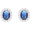 MEDUSA ORECCHINI LADY D IN ARGENTO 925 - BLU ZAFFIRO