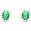 MEDUSA ORECCHINI LADY D IN ARGENTO 925 - VERDE SMERALDO