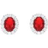 MEDUSA ORECCHINI LADY D IN ARGENTO 925 - ROSSO RUBINO