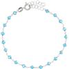 MEDUSA Bracciale in argento 925 rodiato con cristalli azzurri. - ARGENTO/ACCIAIO