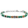 MARLU' Bracciale malachite e occhio di tigre 6mm - VERDE