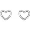 MEDUSA Orecchino cuore traforato in argento 925. - ARGENTO/ACCIAIO