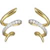 MEDUSA Orecchino in argento 925 con zirconi bianchi - DORATO