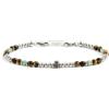 MARLU' Bracciale occhio di tigre e turchese - ARGENTO/ACCIAIO