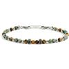 MARLU' Bracciale occhio di tigre e turchese africano - ARGENTO/ACCIAIO