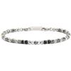 MARLU' Bracciale onice ed ematite - ARGENTO/ACCIAIO