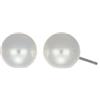 MEDUSA Orecchino in argento 925 rodiato, perla iridata ø 10 mm a perno - BIANCO