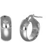 MEDUSA Orecchino in argento 925, cerchio con canna leggermente bombata (ø est. 15 mm). - ARGENTO/ACCIAIO