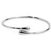 MARLU' Bracciale rigido contrarié con goccia - ARGENTO/ACCIAIO
