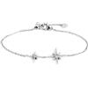 MARLU' Bracciale rosa dei venti doppio pendente - ARGENTO/ACCIAIO