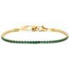 MARLU' Bracciale tennis 2,5mm con zircone centrale - DORATO