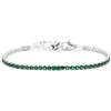 MARLU' Bracciale tennis 2,5mm con zircone centrale - ARGENTO/ACCIAIO