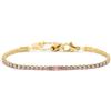 MARLU' Bracciale tennis 2,5mm con zircone centrale - DORATO