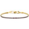 MARLU' Bracciale tennis 2,5mm con zircone centrale - ARGENTO/ACCIAIO