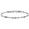 MARLU' Bracciale tennis 3mm - ARGENTO/ACCIAIO