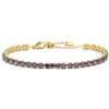 MARLU' Bracciale tennis 4mm con zircone centrale - DORATO