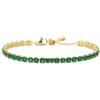 MARLU' Bracciale tennis 4mm con zircone centrale - DORATO