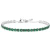MARLU' Bracciale tennis 4mm con zircone centrale - ARGENTO/ACCIAIO