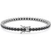 MEDUSA BRACCIALE TENNIS DA UOMO IN ARGENTO 925 CON ZIRCONI NERI - NERO