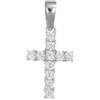 MEDUSA Pendente in argento 925, croce con zirconi bianchi (10×17 mm). - ARGENTO/ACCIAIO