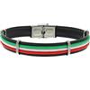 MEDUSA BRACCIALE TRICOLORE IN CUOIO - MARRONE