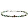 MARLU' Bracciale turchese africano e occhio di tigre - ARGENTO/ACCIAIO